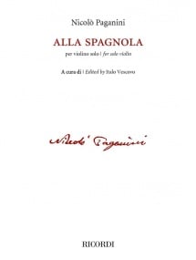 Paganini: Alla spagnola for Solo Violin published by Ricordi